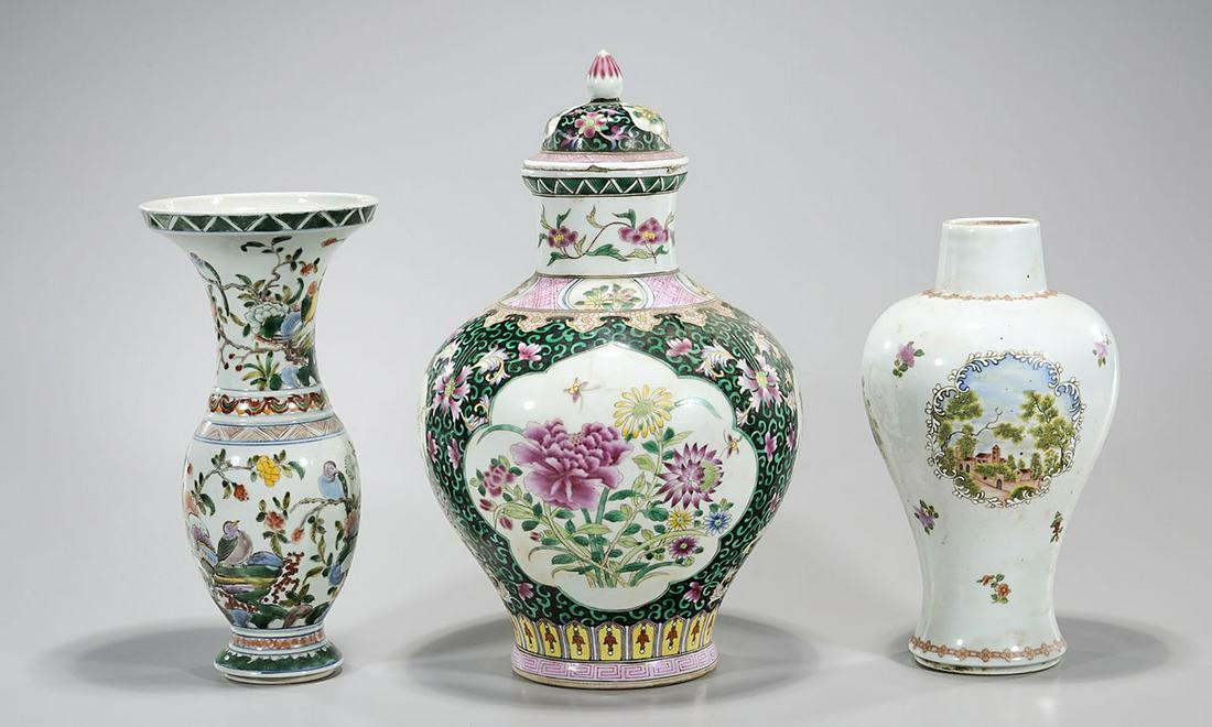 Group of Three Chinese Enameled Porcelains (1 of 8)