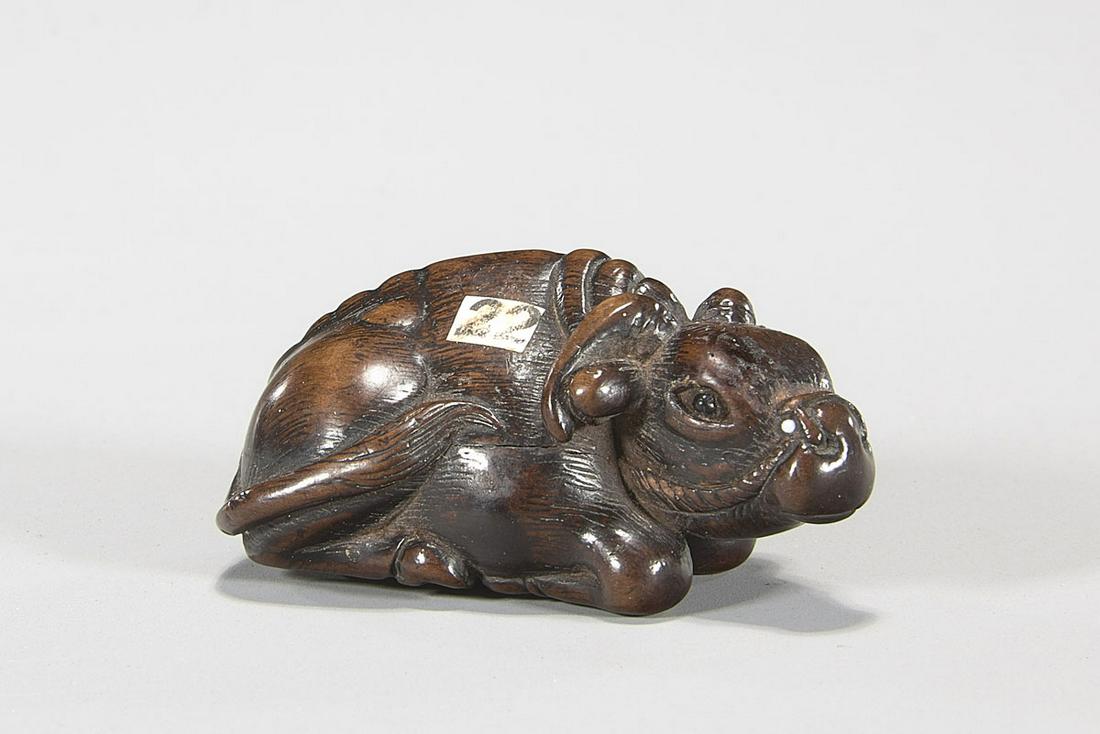 Antique Carved Wood Netsuke (1 of 3)
