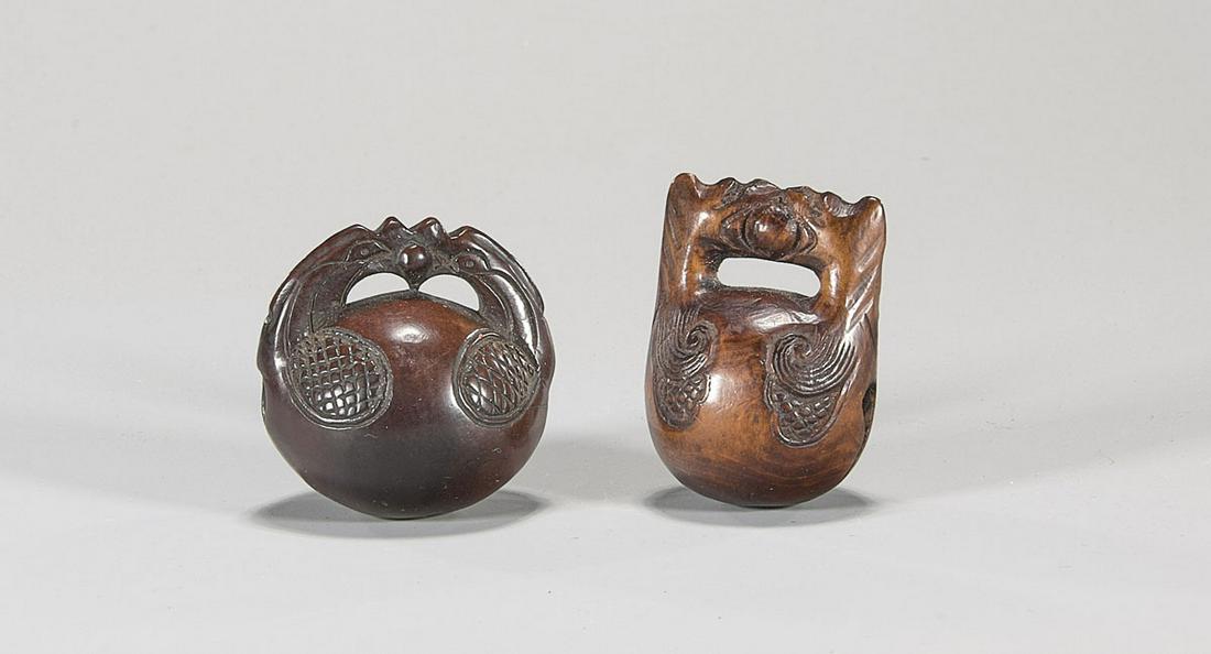 Two Antique Wood Netsuke (1 of 4)