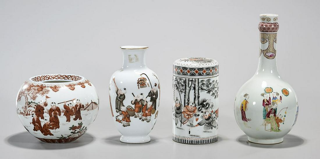 Group of Four Various Chinese Porcelain Pieces (1 of 8)