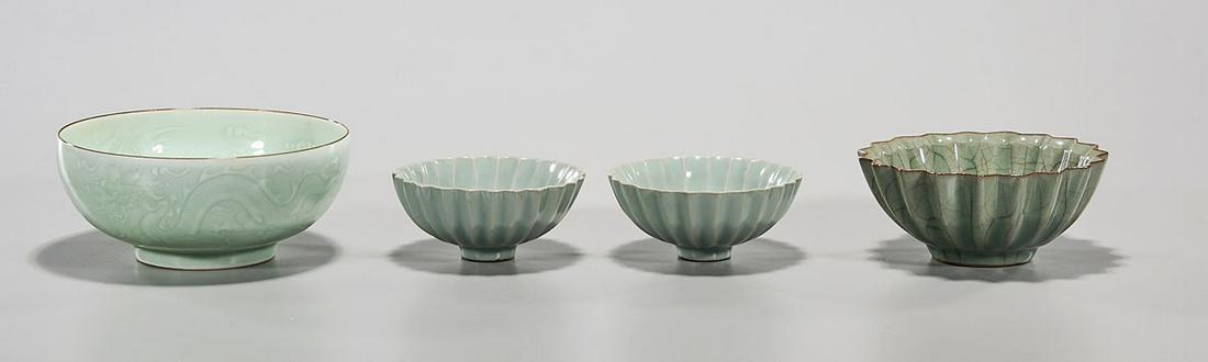 Group of Four Chinese Glazed Porcelains (1 of 8)