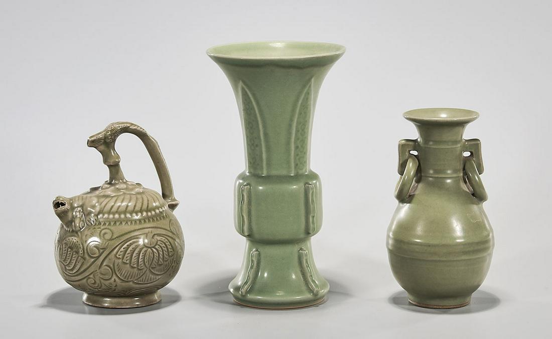 Group of Three Chinese Glazed Vessels (1 of 5)