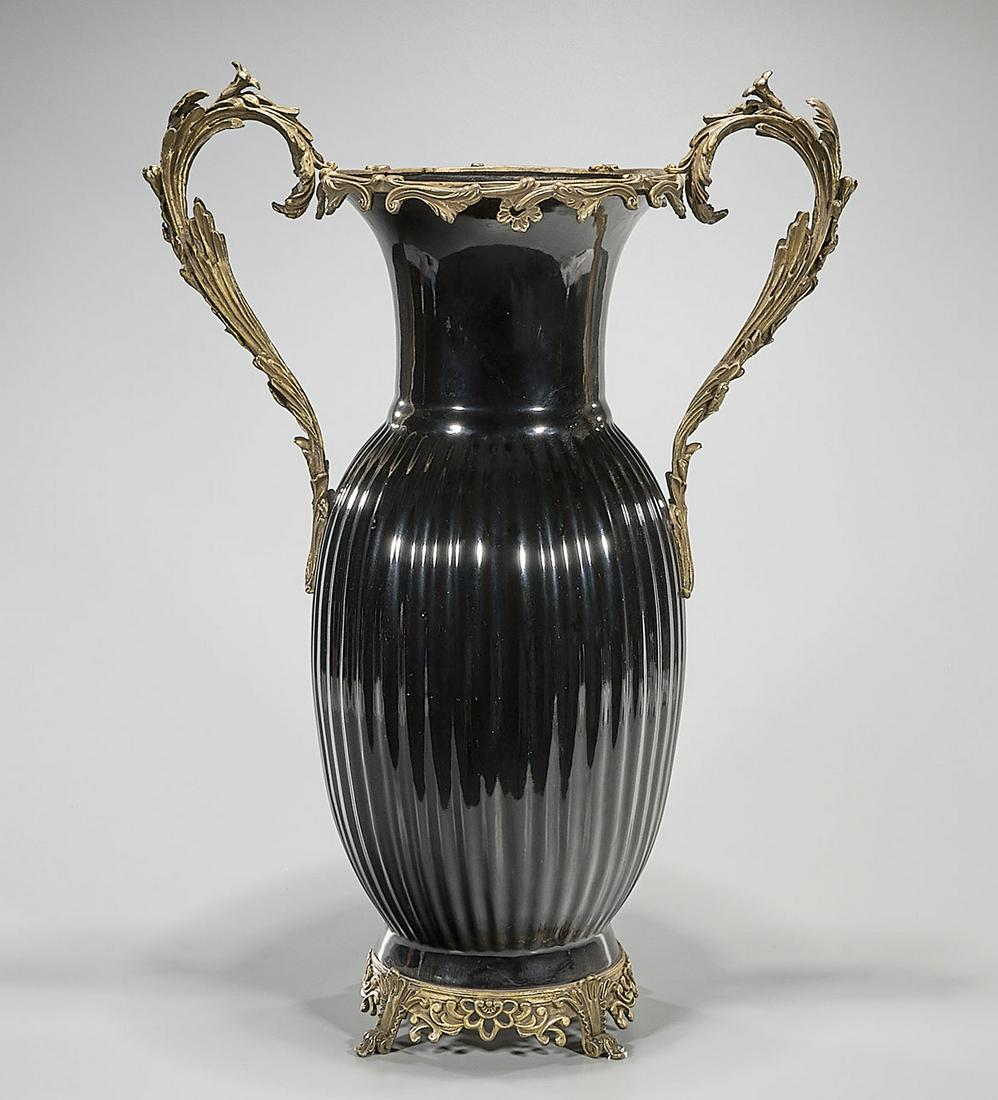 Large Chinese Glazed Porcelain Urn (1 of 4)