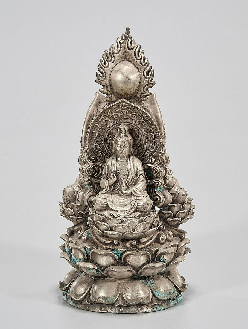 Chinese Metal Buddha Figure Group (1 of 5)