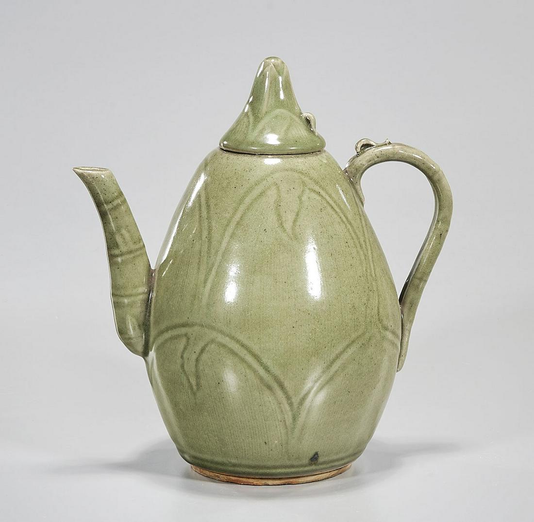 Korean Celadon Glazed Covered Vessel (1 of 4)