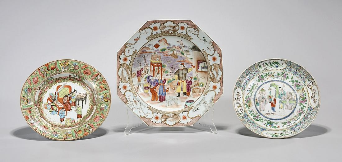 Three Chinese Enameled Porcelain Dishes (1 of 5)