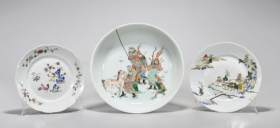 Three Chinese Enameled Porcelain Dishes (1 of 8)