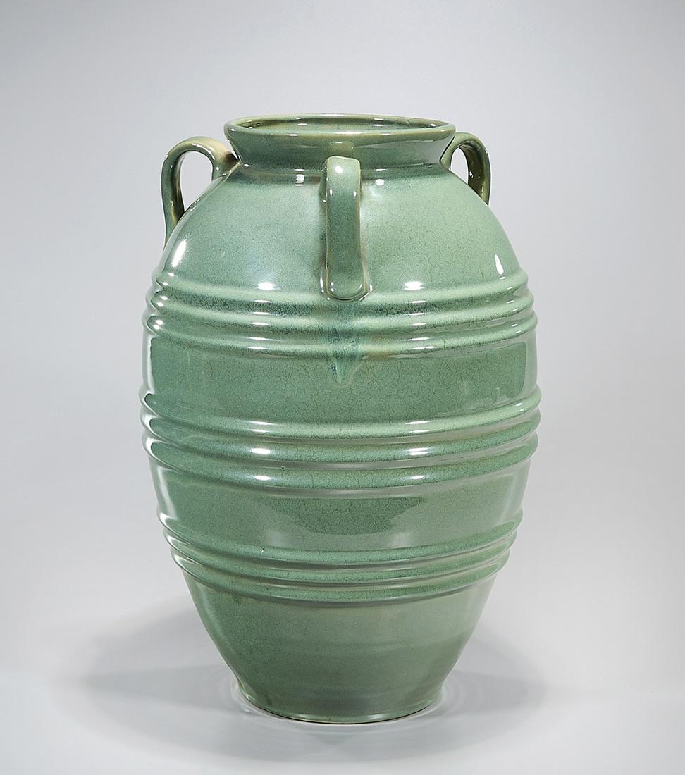 Large Chinese Green Glazed Porcelain Jar (1 of 4)