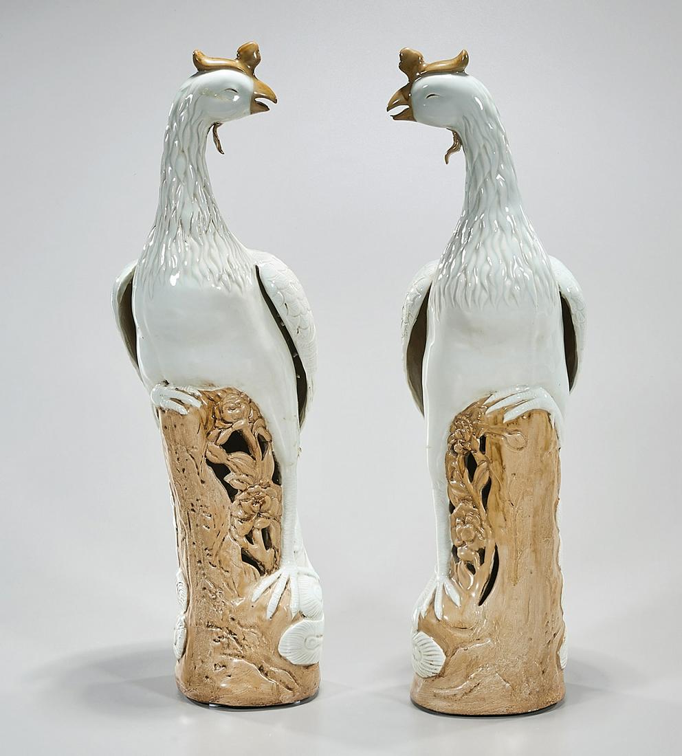 Pair Chinese Porcelain Phoenix (1 of 6)