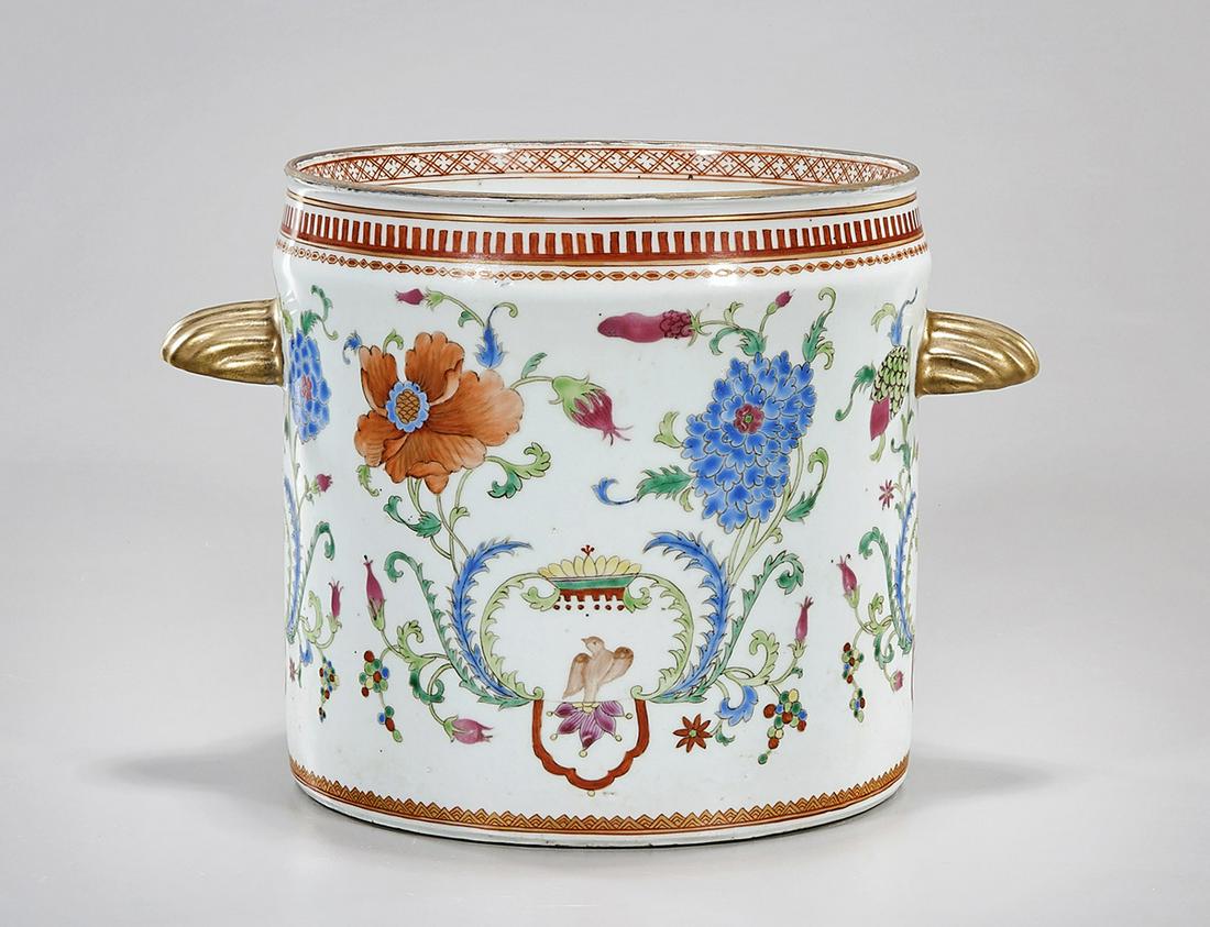 Chinese Enameled Porcelain Brush Pot (1 of 5)