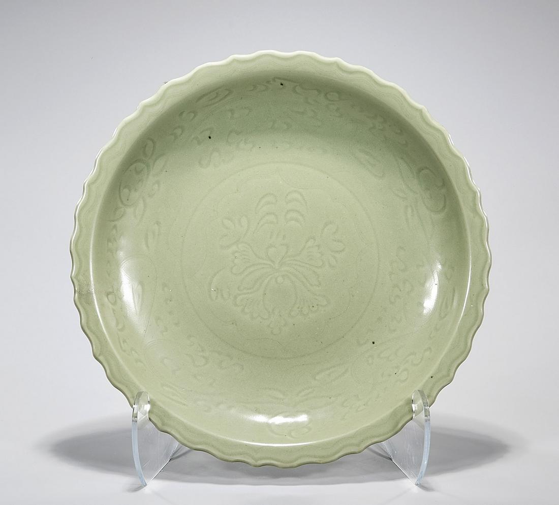 Chinese Celadon Glazed Charger (1 of 3)
