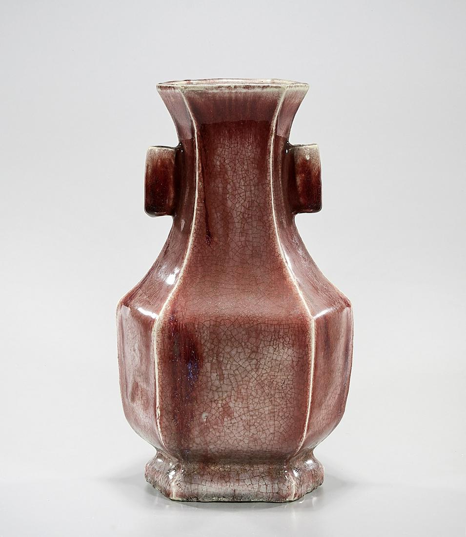 Chinese Glazed Hexagonal Vase (1 of 5)