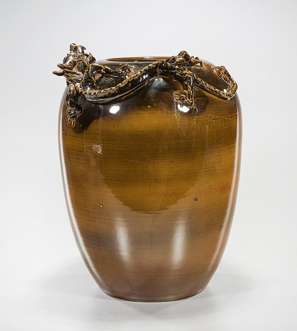 Chinese Brown Glazed Vase (1 of 6)