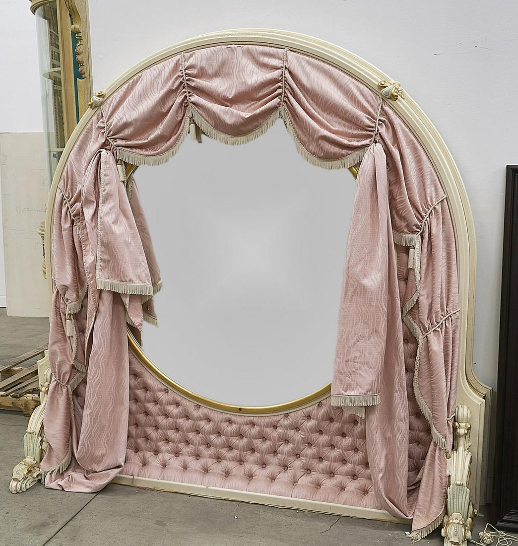 Europoean-Style Mirrored Bed Canopy: European-style mirrored bed canopy; 75" x 78" x 17" (approx.) condition: used; as-is.