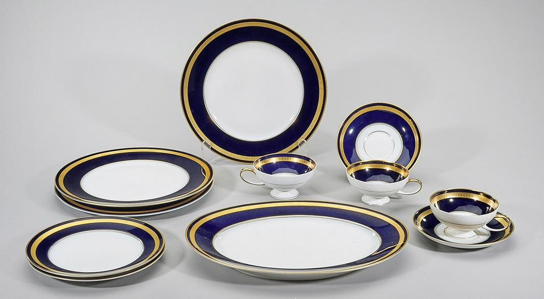 Eleven Pieces of Rosenthal China: Eleven pieces of Rosenthal china, including 1 serving plate, 3 dinner plates, 2 bread plates, 2 saucers, and 3 tea cups; D: 10 1/4" (largest, approx.)