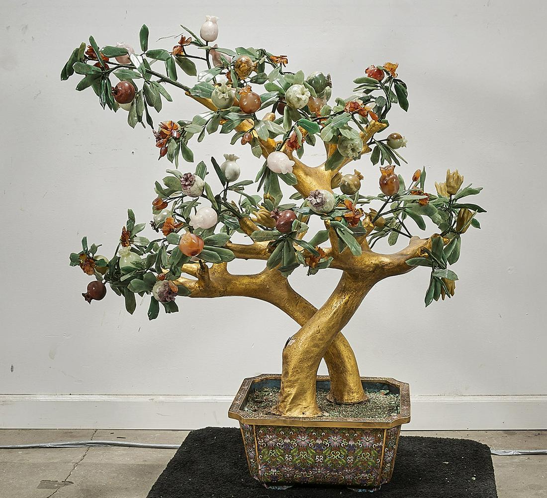 Chinese Hardstone Pomegranate Tree (1 of 3)