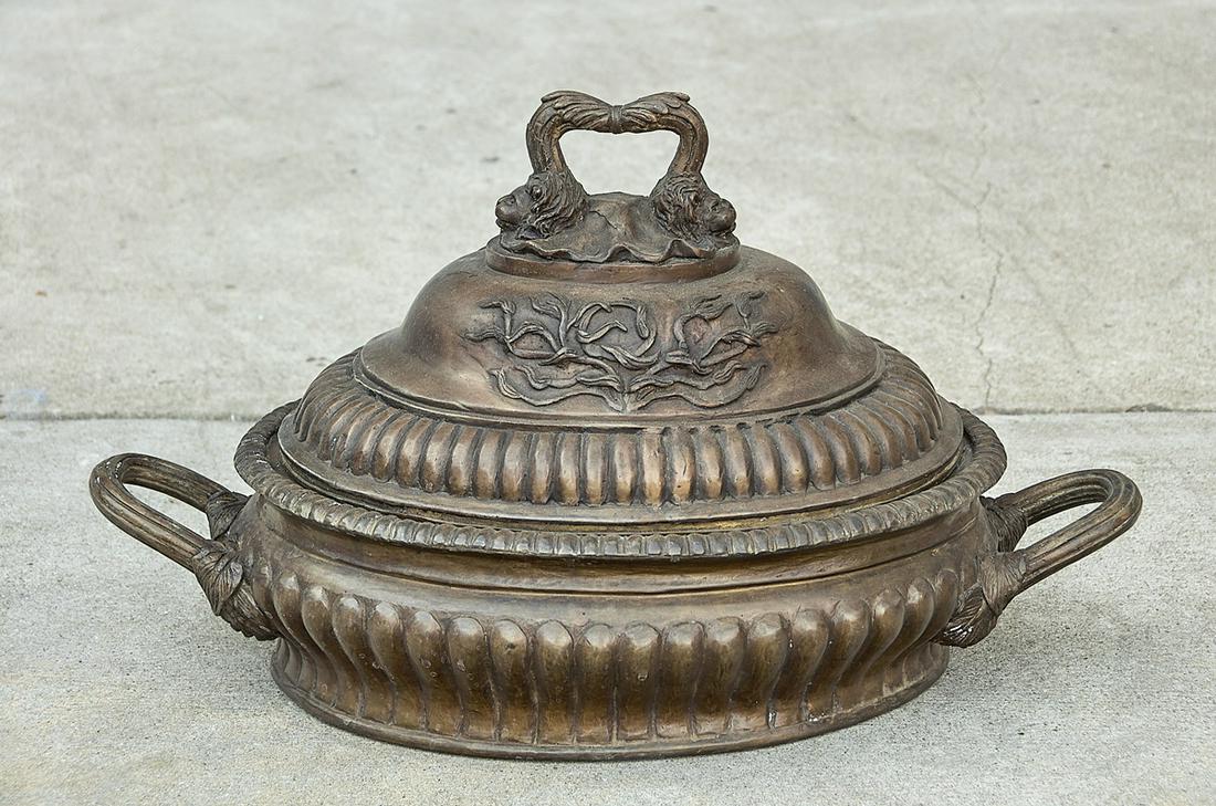 Chinese Bronze Covered Basin (1 of 3)