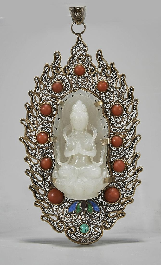 Chinese Carved Guanyin Pendant (1 of 3)
