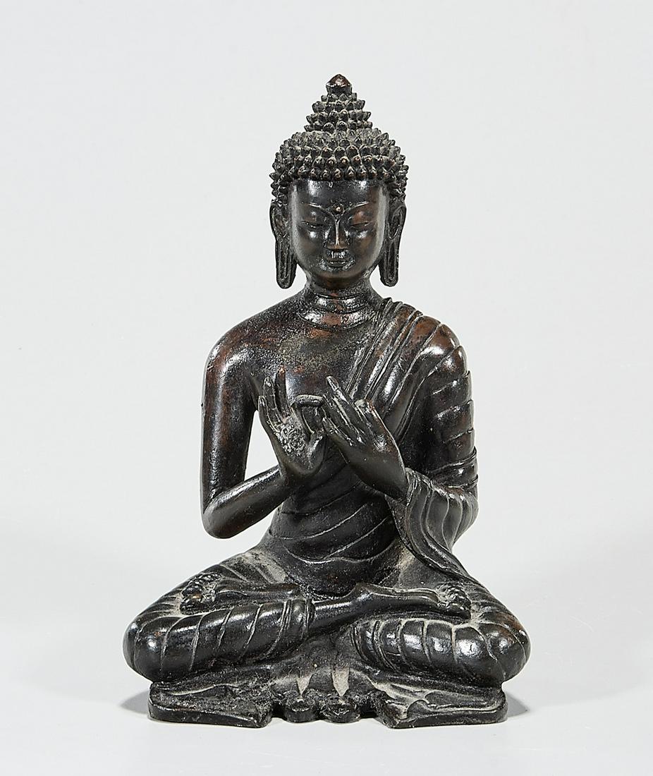 Southeast Asian Bronze Seated Buddha (1 of 4)