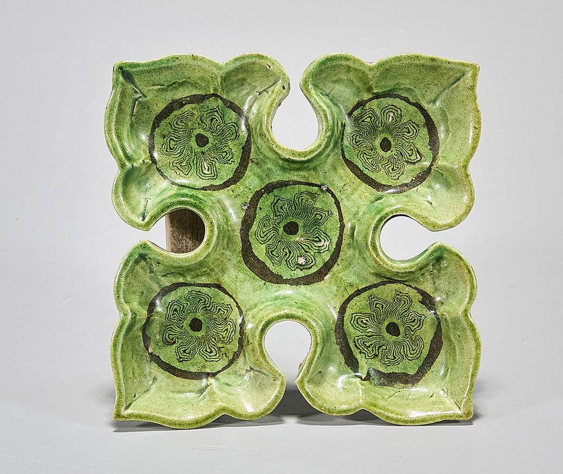Chinese Green Glazed Ceramic Dish (1 of 3)