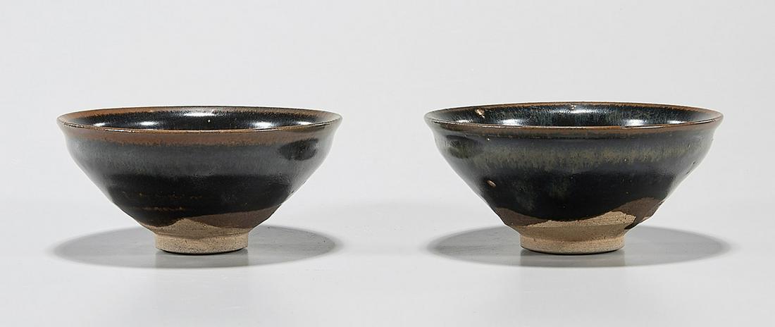 Two Chinese Black Glazed Ceramic Bowls (1 of 5)
