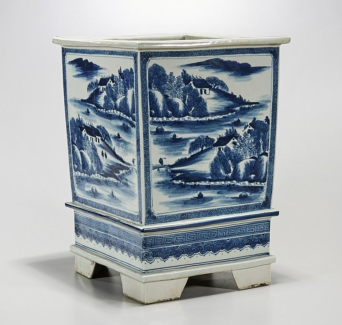 Chinese Blue and White Porcelain Planter (1 of 5)