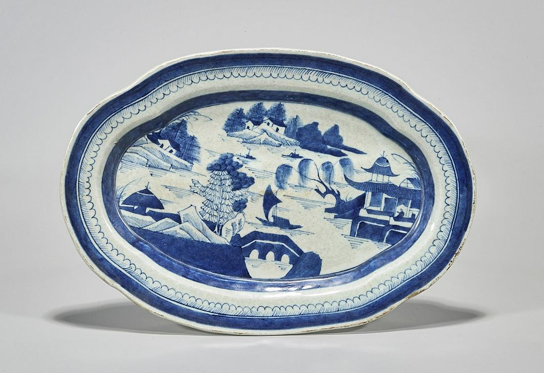 Chinese Blue and White Porcelain Dish (1 of 3)
