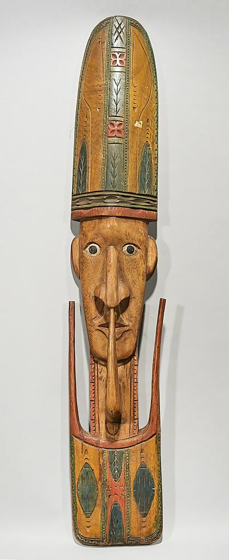 Southeast Asian Carved Wood Mask (1 of 2)