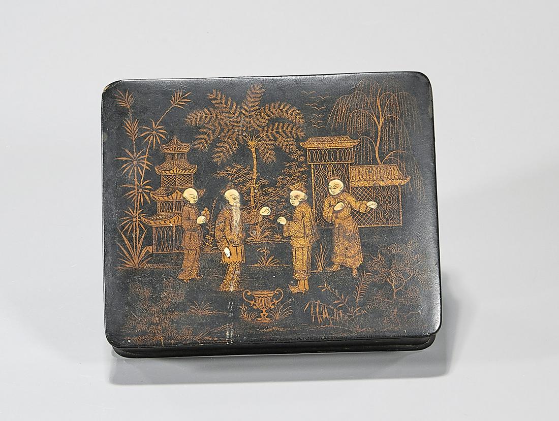 Chinese Painted Lacquer Box (1 of 4)