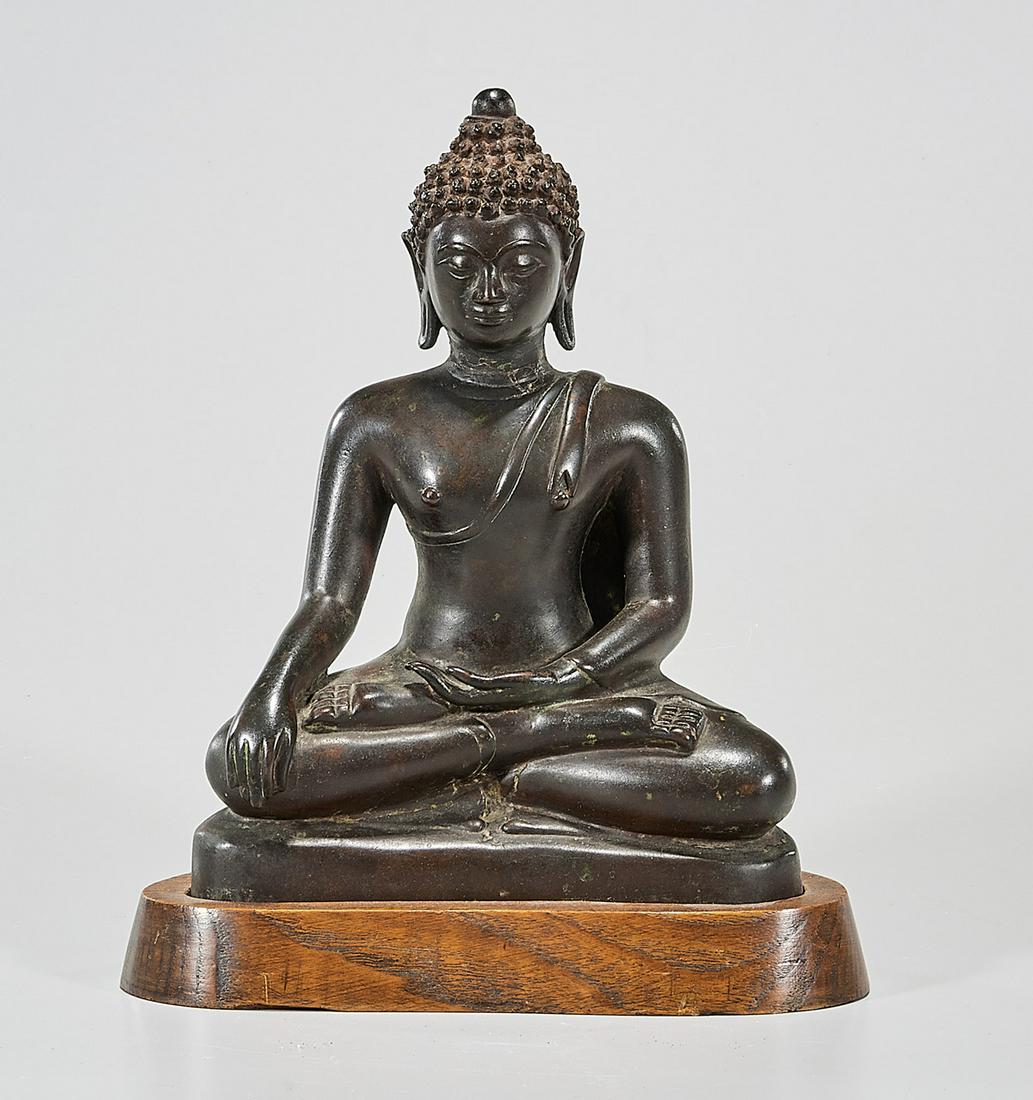 Chinese Bronze Seated Buddha (1 of 3)
