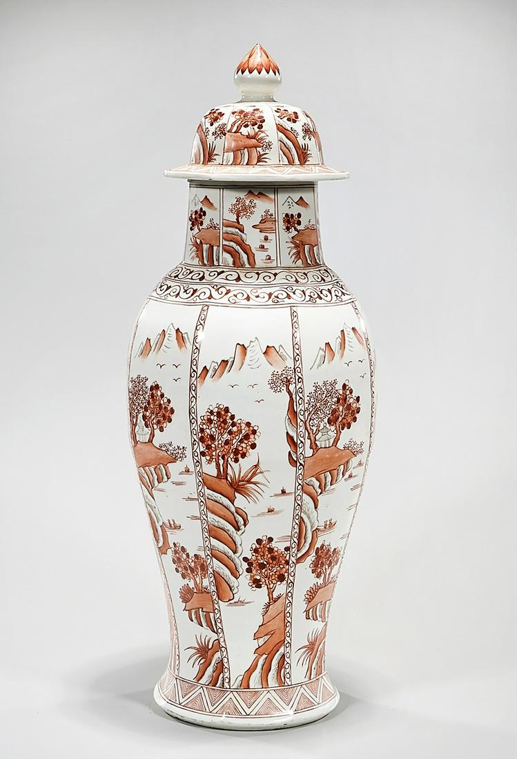 Chinese Enameled Porcelain Covered Hexagonal Vase (1 of 5)
