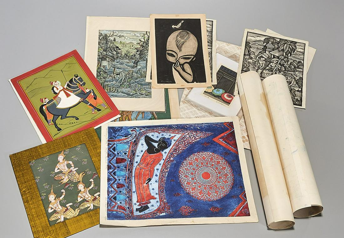 Large Group of Balinese and Southeast Asian Prints: Large group of Balinese and Southeast Asian prints; many signed and numbered