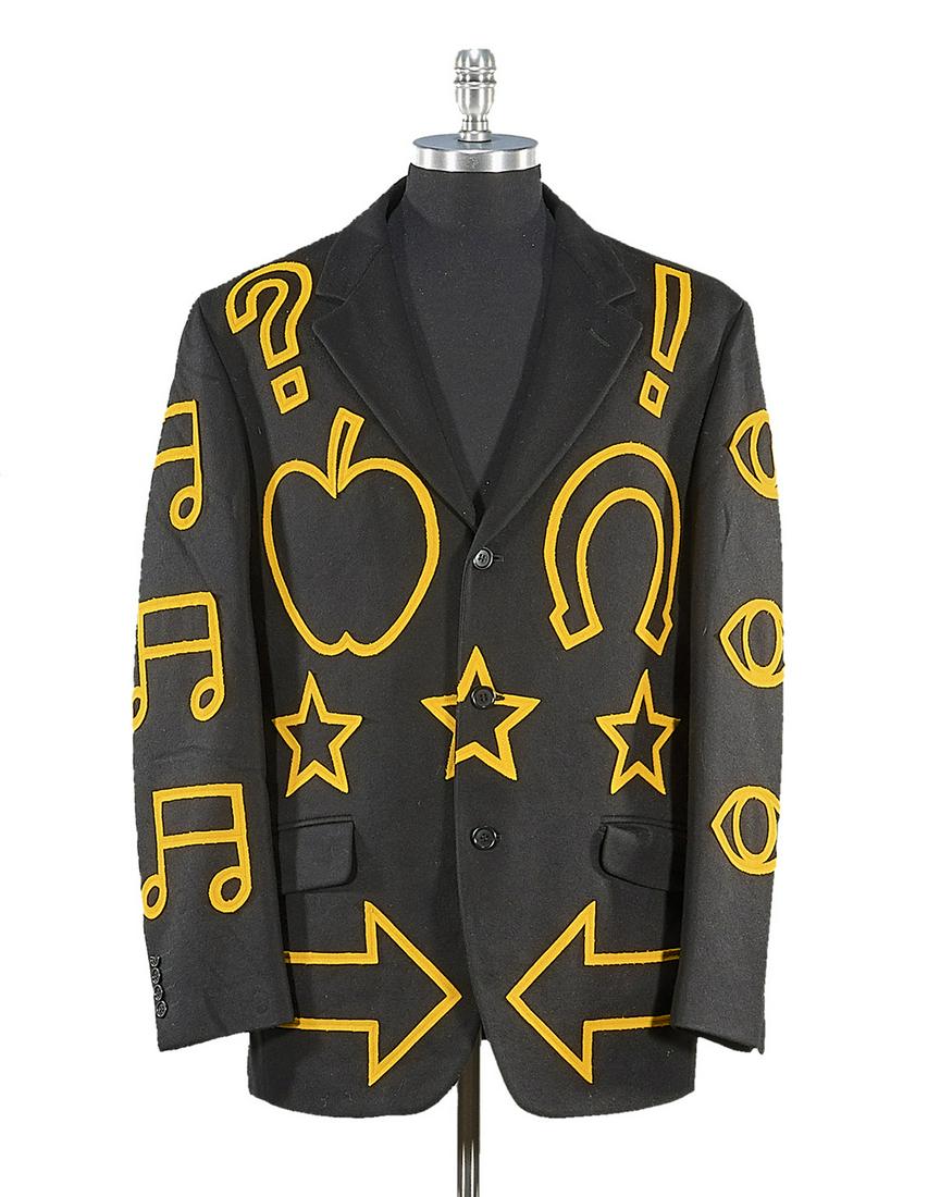 Men's Moschino Jacket: Men's Moschino Cheap & Chic jacket; Shoulder: 18", Chest: 19", Waist: 18", Hips: 21", Length (underarm to hem): 20", Sleeve (center back of neck to hem): 33" Condition: light wear