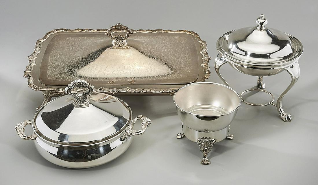 Group of Five Various Silver Plate Service Articles (1 of 5)