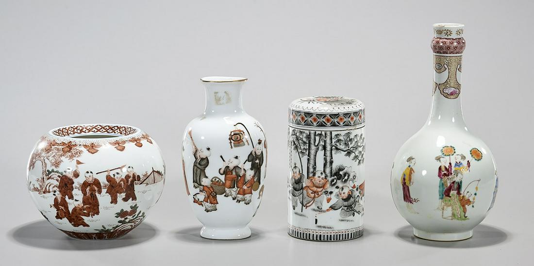 Group of Four Various Chinese Porcelain Pieces (1 of 8)