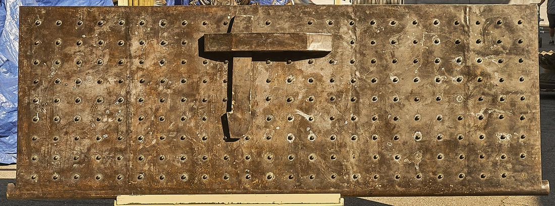 Large Chinese Metal Plated Door (1 of 2)