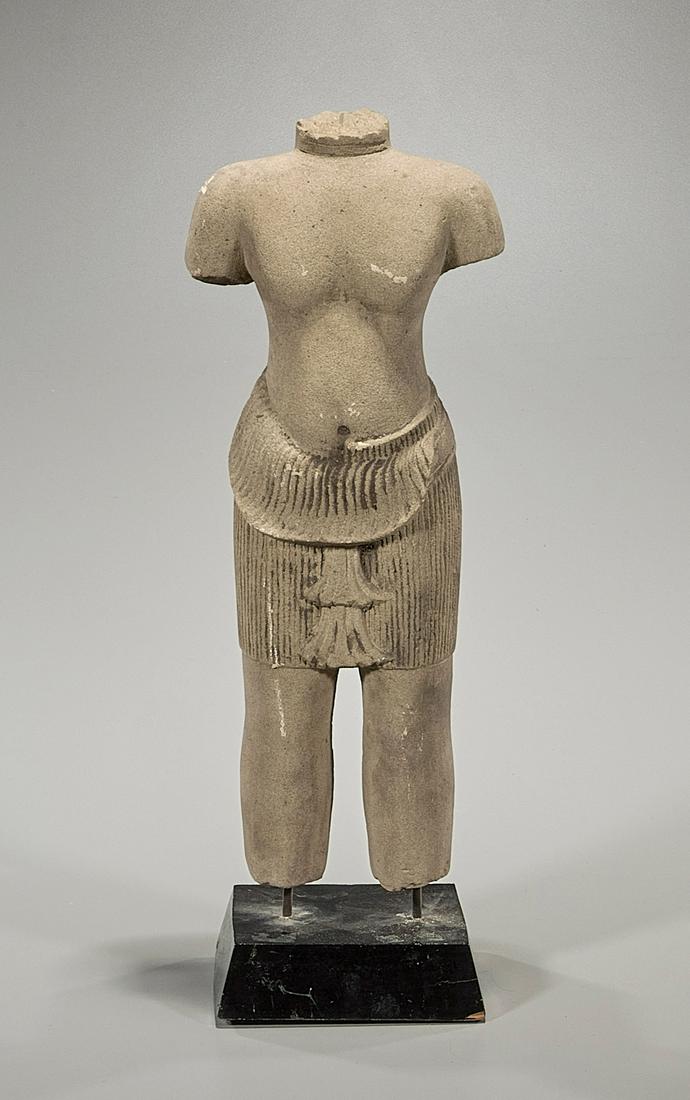 Khmer Carved Stone Figure (1 of 2)