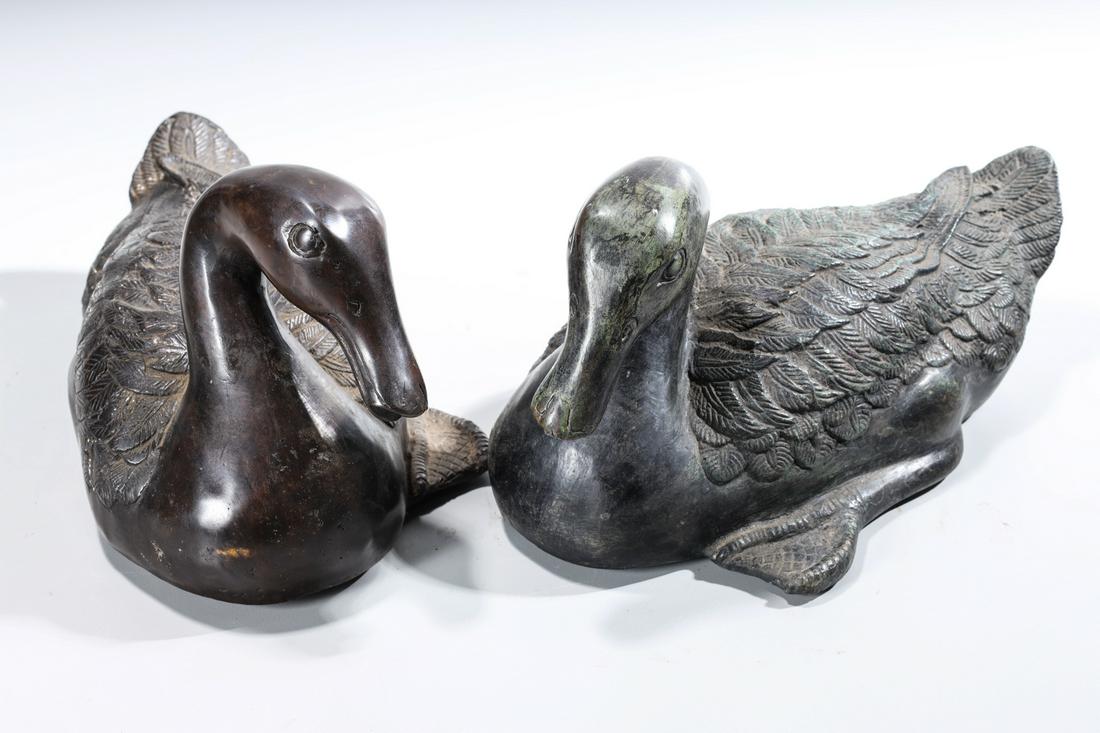 Two Chinese Bronze Ducks (1 of 4)