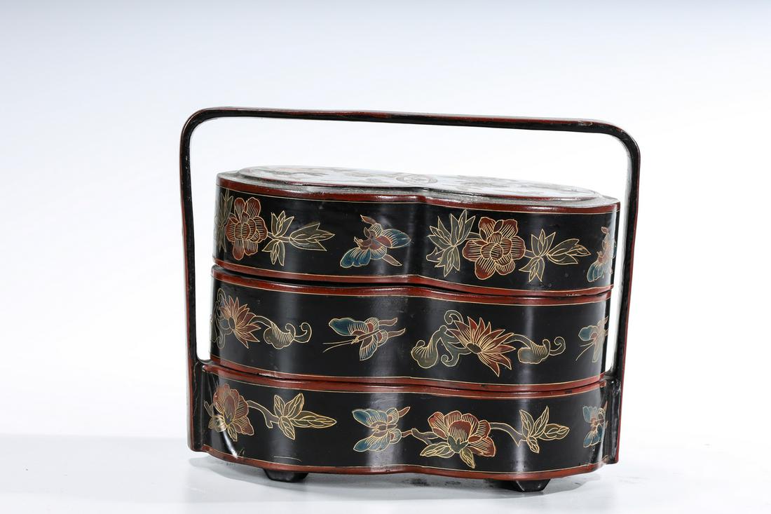 Chinese Stacking Lacquer Boxes (1 of 3)