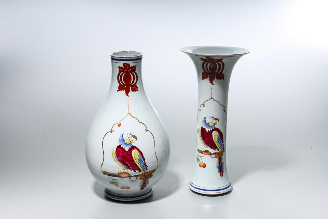 Two Chinese Enameled Porcelain Vases (1 of 4)
