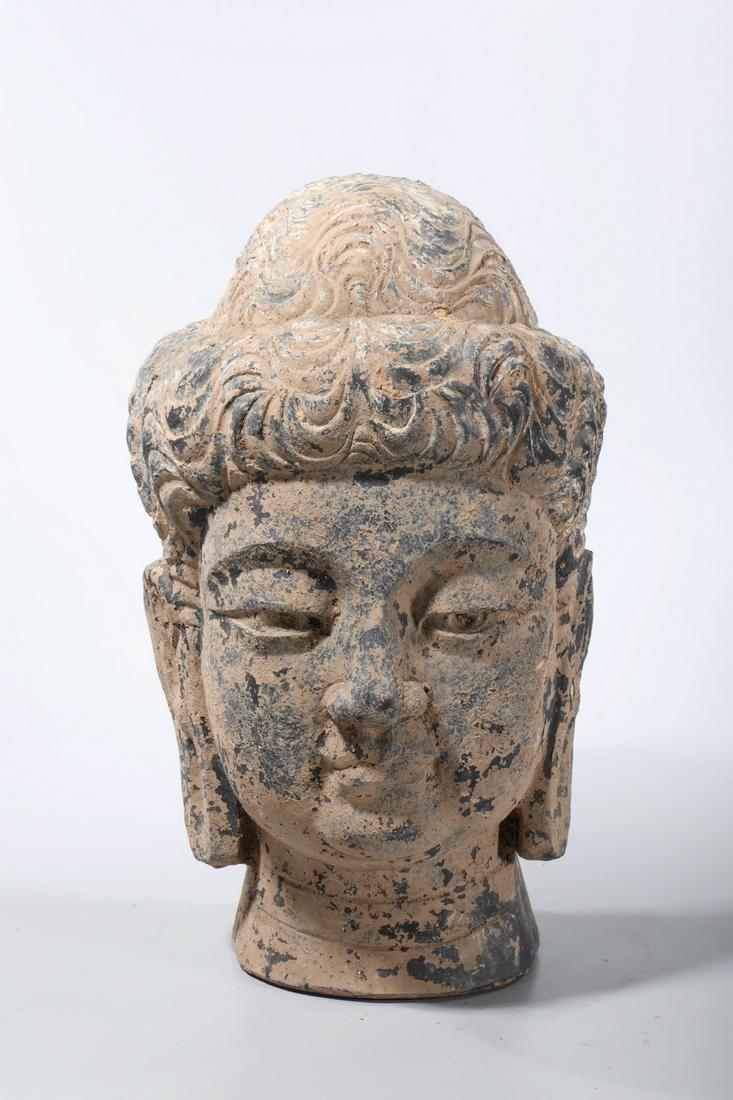 Chinese Earthenware Head of Buddha (1 of 7)
