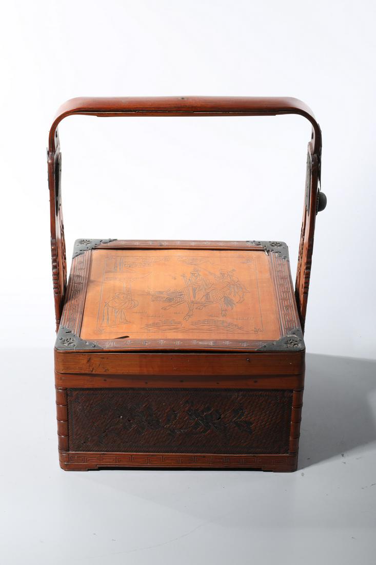 Chinese Bamboo and Metal Wedding Basket (1 of 6)