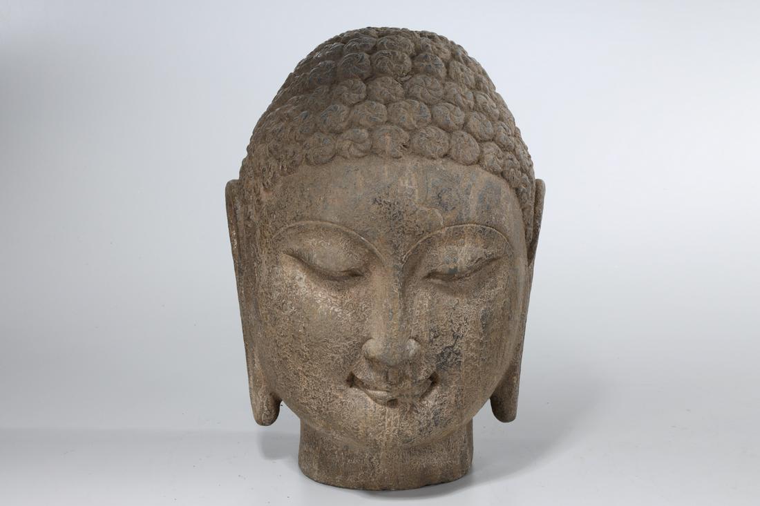 Chinese Stone Buddha Head (1 of 7)