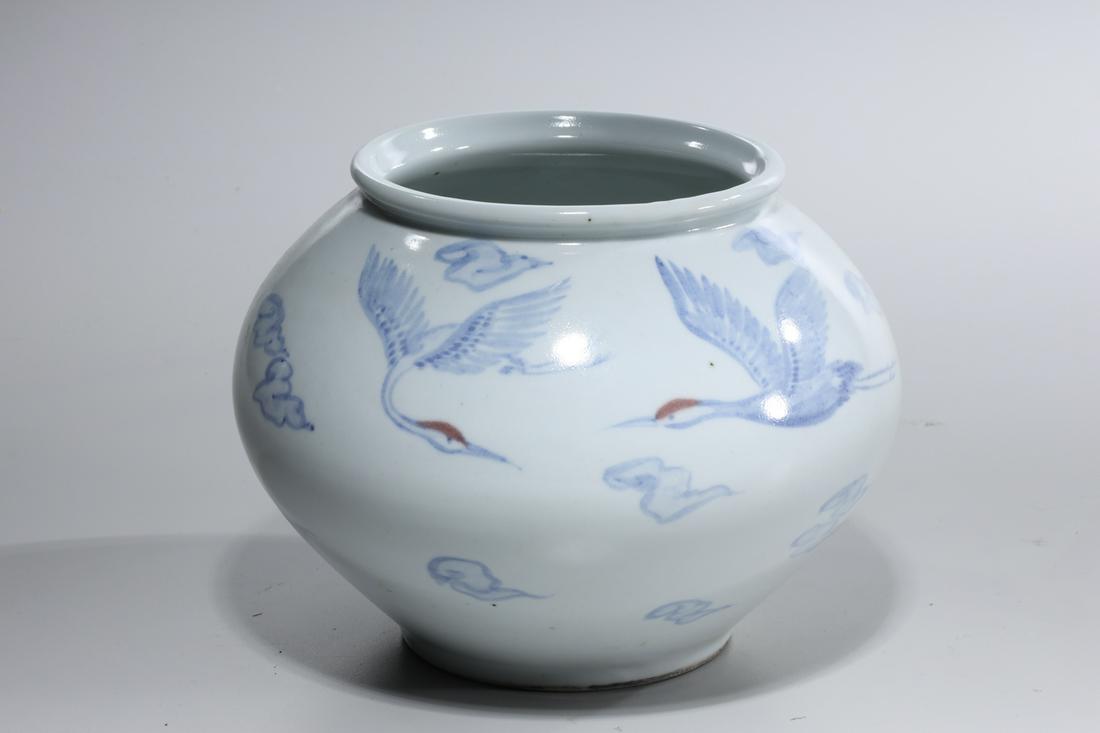 Korean Blue and White Porcelain Jar (1 of 4)