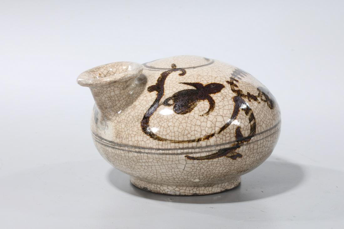 Korean Crackle Glazed Ceramic Vessel (1 of 3)