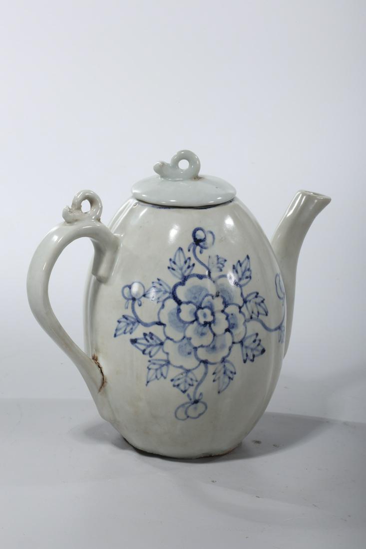 Korean Blue and White Porcelain Tea Pot (1 of 6)