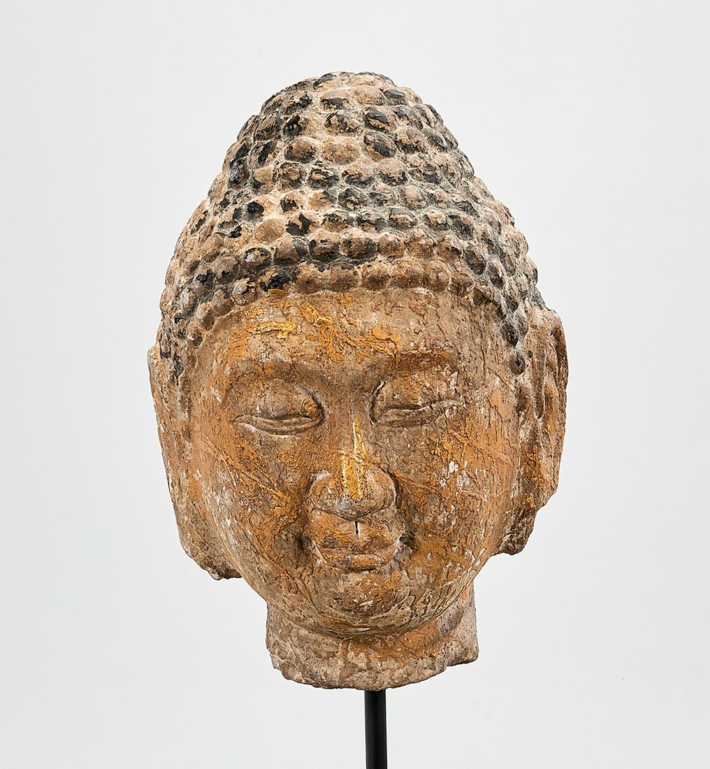 Chinese Carved Stone Buddha Head (1 of 5)
