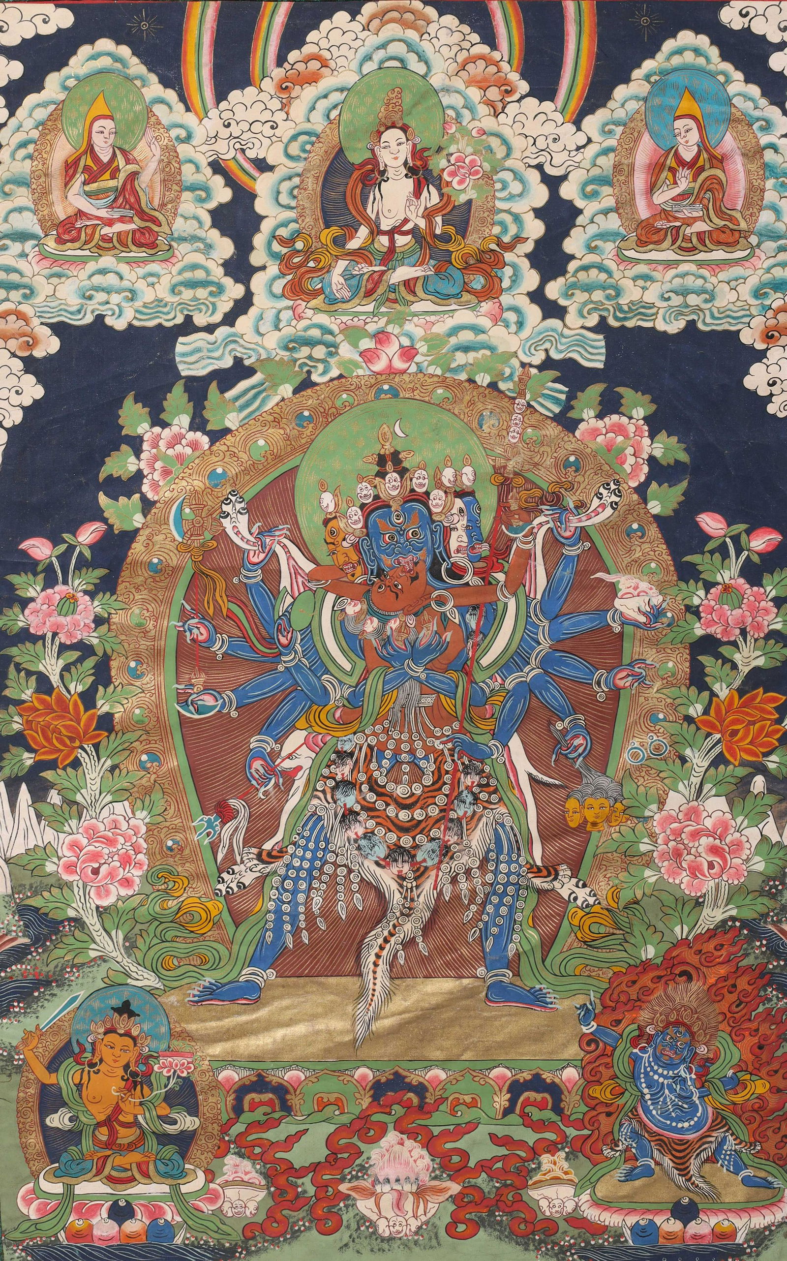 Sino-Tibetan Painted Thangka (1 of 6)