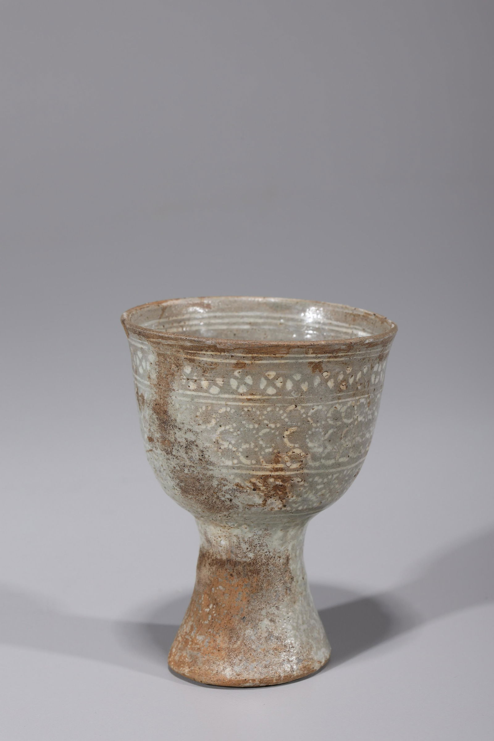 Korean Celadon Glazed Stem Cup (1 of 7)