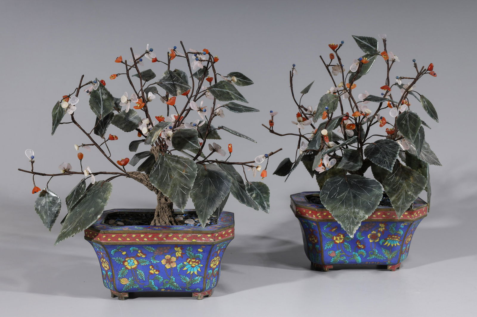 Pair Chinese Hardstone Trees (1 of 6)